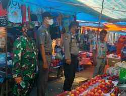 17 Warga di Pasar Mingguan Desa Kabun Diberikan Sanksi Dalam Operasi Yustisi Pengendalian Covid – 19
