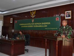 Babinsa Korem 152/Baabullah Terima Pembekalan Intelijen Teritorial