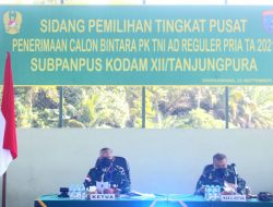 Sidang Pantukhir Calon Bintara Prajurit Karier TNI AD Tahun 2021 di Mako Rindam I/BB