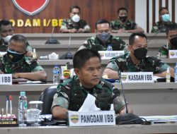 Pangdam I/BB Ikuti Rapat Rencana Operasi PPKM dan Vaksinasi Secara Virtual Dengan Panglima TNI