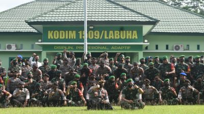 Polres Halsel dan Kodim 1509/Labuha Gelar Apel Gabungan Kesiapsiagaan