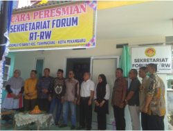 Peresmian Gedung Sekretariat Forum RTRW Dihadiri Lurah Sidomulyo Barat, Berikut Harapan Para Tamu Undangan Yang Hadir