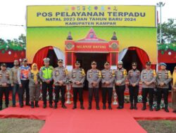 Kapolres Kampar Cek Pospam Ops Lilin Lancang Kuning 2023 Di Wilayah Hukum Polres Kampar