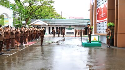 Kejati Maluku Laksanakan Upacara Kesaktian Pancasila, Meskipun Kondisi Hujan