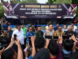 Operasi Cipta Kondisi Jelang Nataru, Danlanud Hadiri Pemusnahan Barang Bukti Di Mapolda Riau