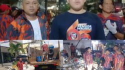 Berjibaku Sampai Malam, MPC Pemuda Pancasila Pekanbaru Ambil Bagian Angkut Sampah Demi Pekanbaru Bersih