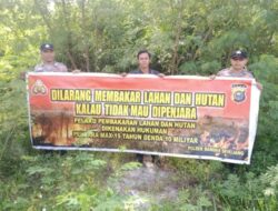 Kapolsek Bandar Sei Kijang Pimpin Langsung Patroli Karhutla dan Penyebaran Maklumat Kapolda Riau