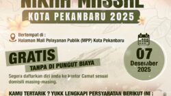 Nikah Massal Gratis Pemko Pekanbaru Sudah Didaftar 43 Calon Pasutri