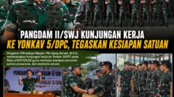 Pangdam II/Swj Kunjungan Kerja ke Yonkav 5/DPC, Tegaskan Kesiapan Satuan