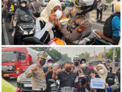 Di Tengah Kabut Asap, Ditlantas Polda Riau Bagikan 1.000 Masker dan Edukasi Green Policing