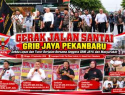 Sekdako Pekanbaru Lepas Gerak Jalan Santai GRIB Jaya Pekanbaru, Bukan Sekedar Olahraga, Bangun Persatuan dan Dukung Program Pemerintah